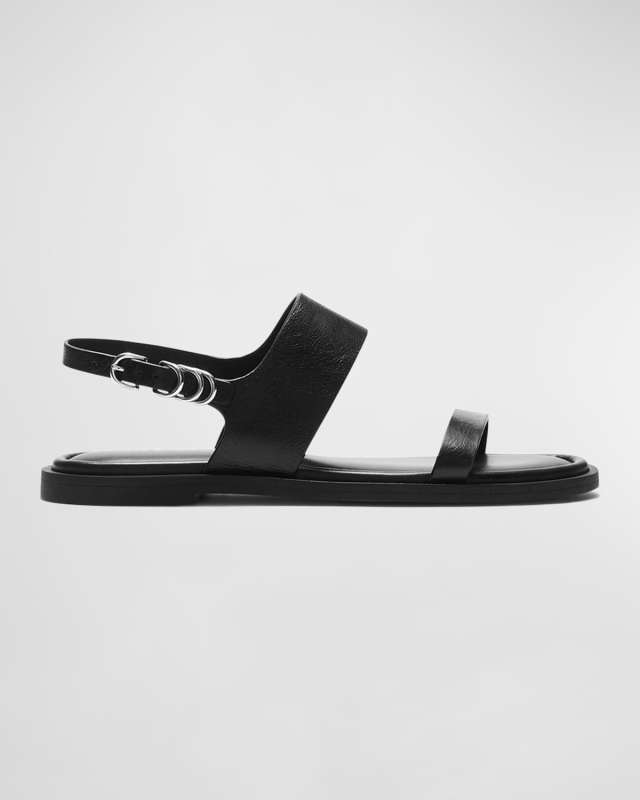 Geo Leather Slingback Sandals